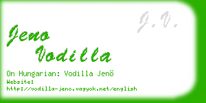 jeno vodilla business card